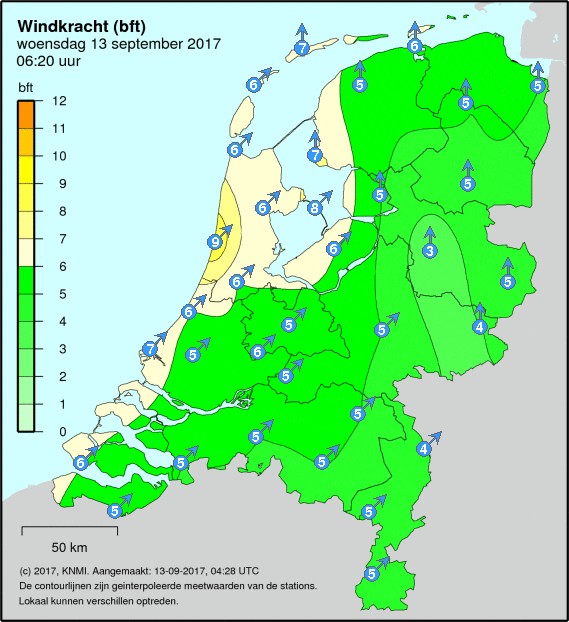 Eerste Zware Herfststorm Ging Gepaard Met Zeer Zware Windstoten