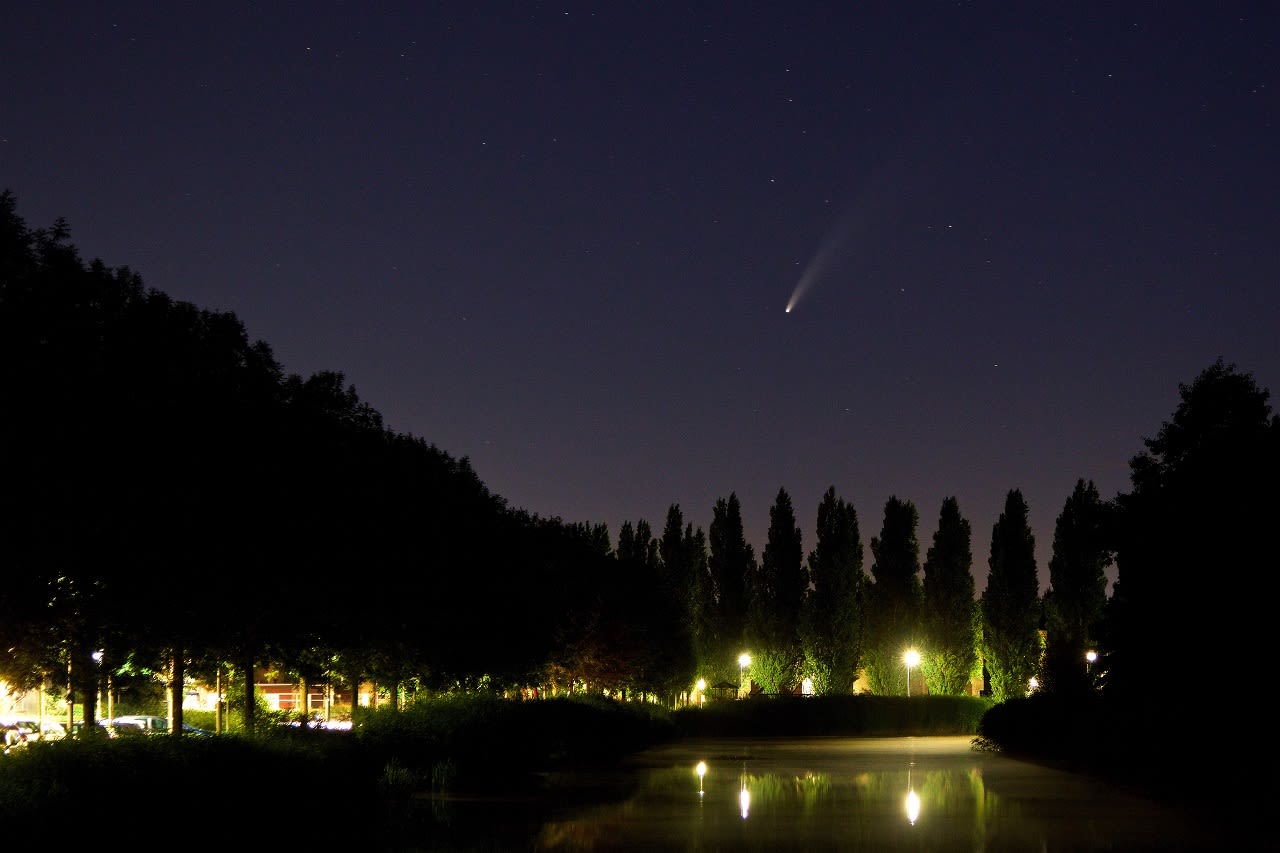 Nog een foto van NEOWISE uit juli 2020. Foto: Hans