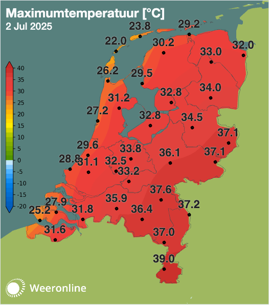 Definitieve maxima 2 juli 2025