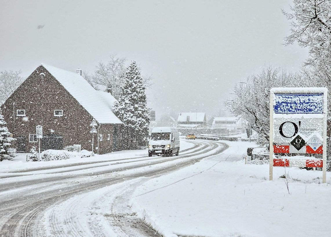 Bij Moergestel 7 cm sneeuw. Foto: Wouter van Bernebeek