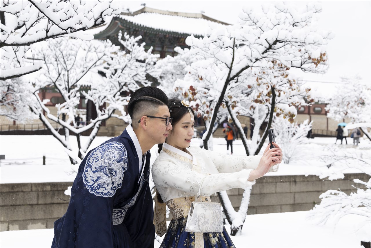 Sneeuw in Seoul. Foto: ANP/EPA/JEON HEON-KYUN