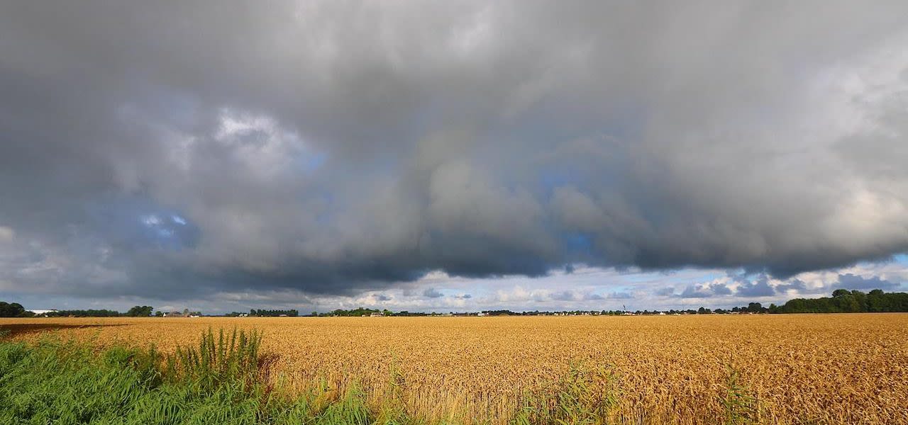 Grijze en witte wolken. Foto: Jannes Wiersema. 
