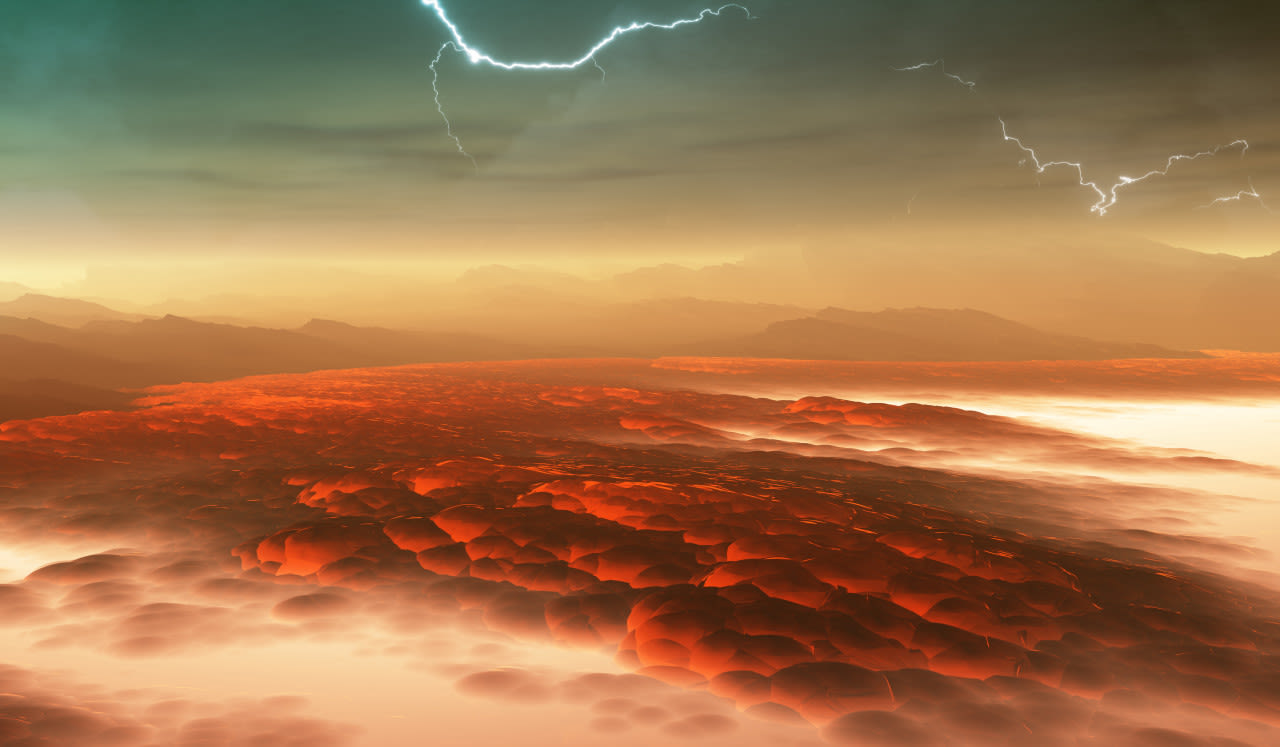 De atmosfeer en het oppervlak van Venus. Foto: Adobe Stock / Peter Jurik