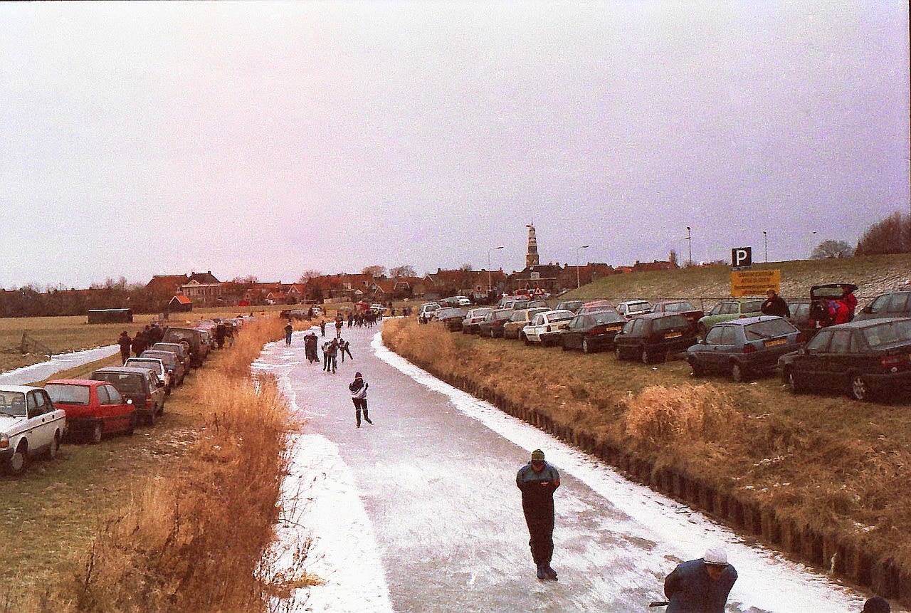 4-1-1997 van Hindelopen naar Workum. Foto: Theo Albada Jelgersma