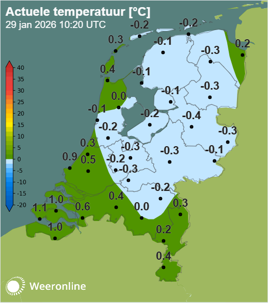 Temperaturen rond het vriespunt