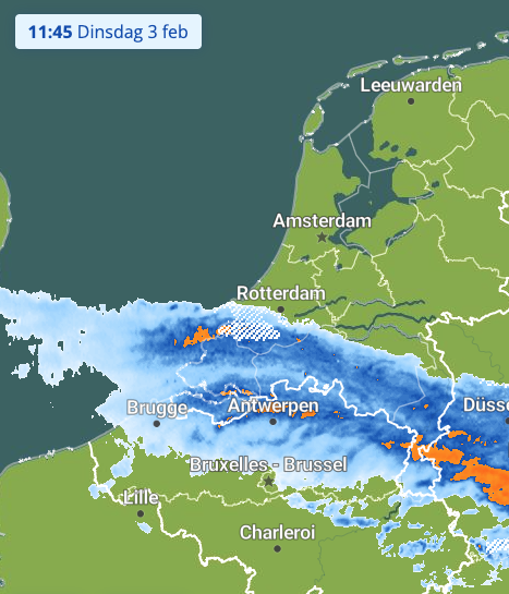 Radarbeeld 3 feb 1145