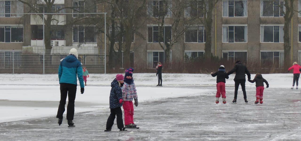 Schaatsen in januari. Foto: Jannes Wiersema